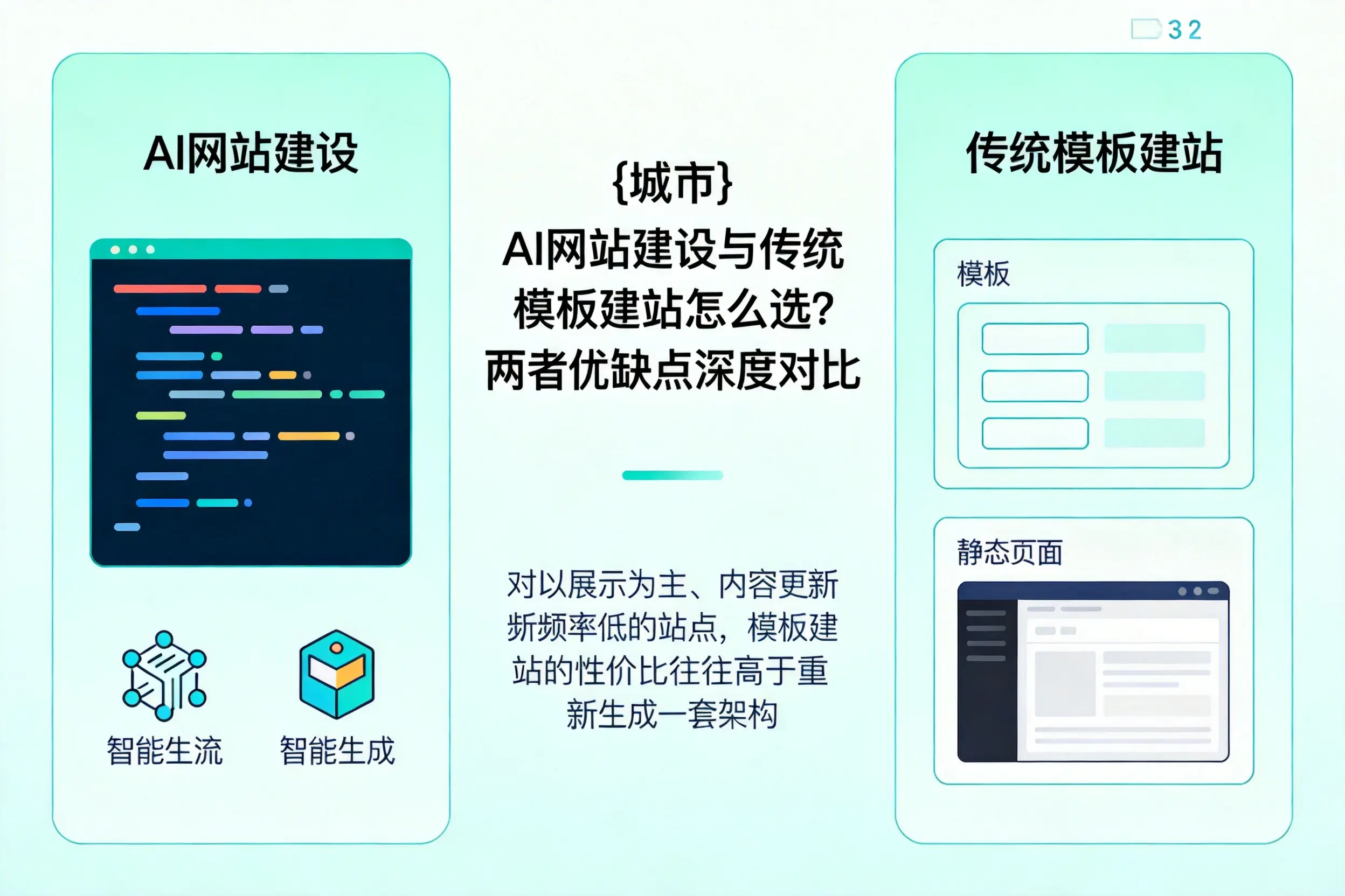 德宏AI网站建设与传统模板建站怎么选？两者优缺点深度对比